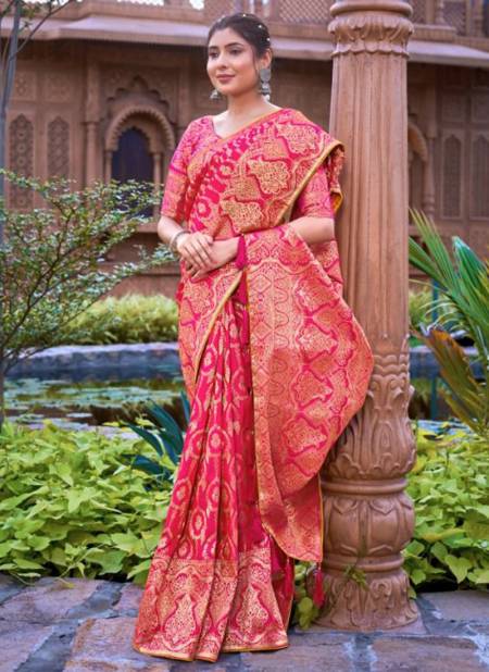 Pink Colour MAANYASRI 4900 Monjolika New Latest Banarasi Silk Saree Collection 4902